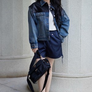 프라다 데님 자켓 블루