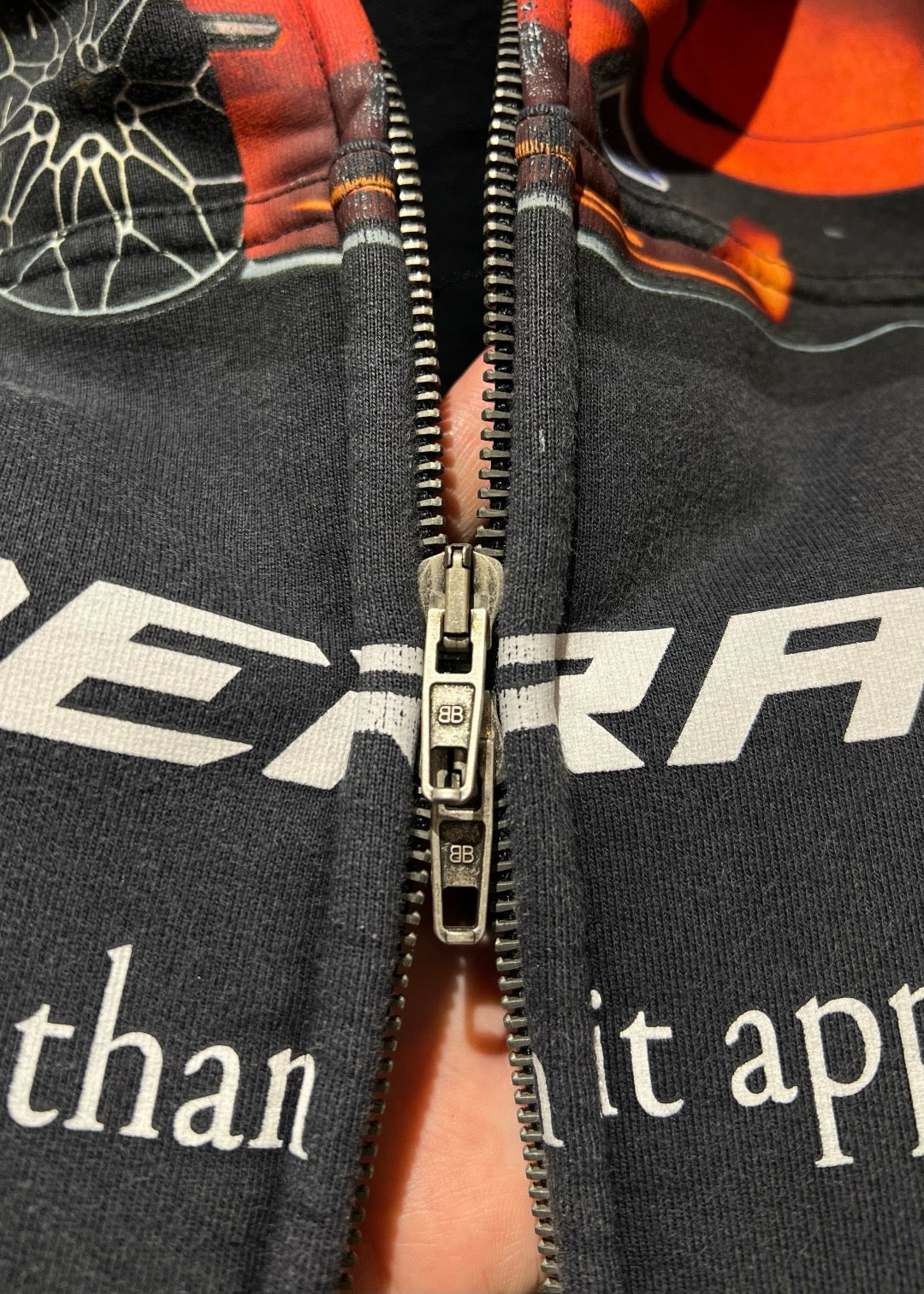 발렌시아가 오토모빌리 람보르기니 스몰 핏 집업 후디 페이드