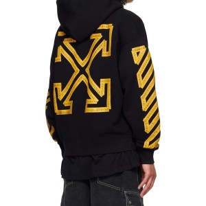 오프화이트 테이프 애로우 후드 티셔츠