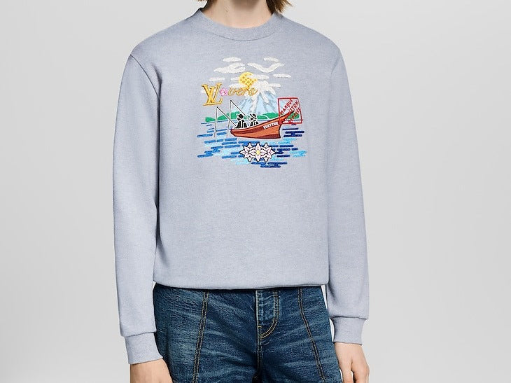 루이비통 엠브로이더드 맨투맨