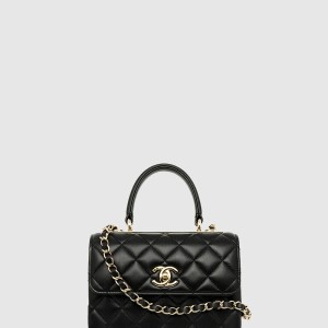 핸들 장식의 미니 플랩백 AS4654