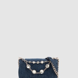 데님 크리스탈 숄더백 5BD223