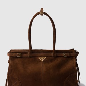 라지 스웨이드 핸드백 1BA433