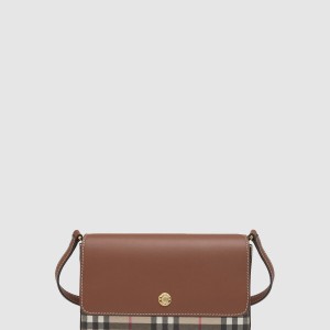 체크 레더 페니 숄더백 80492441