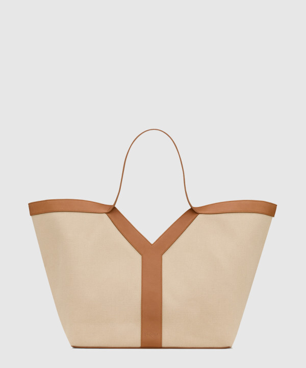 캔버스와 가죽 소재의 y 토트 817602
