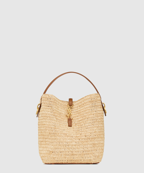 우븐 라피아 및 베지터블 태닝 가죽 소재의 LE 37 773991