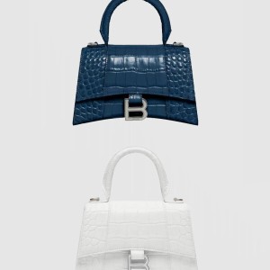 아워글래스 XS 크로커다일 엠보싱 핸드백592833